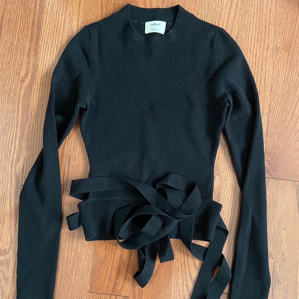Balletcore Aritzia wrap sweater